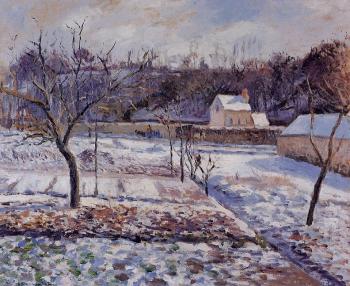 Camille Pissarro : L'Hermitage, Pontoise, Snow Effect